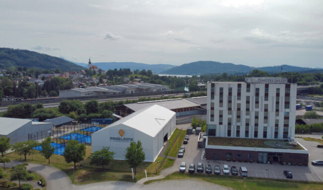 Modular Giebelhalle von vorne
