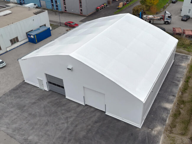Modular Giebelhalle von oben